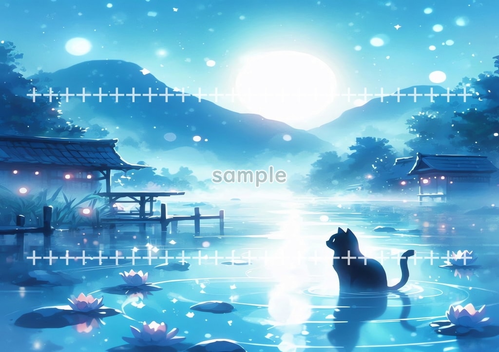 Bathing cat Original picture image material copyright free 66P Bathing_cat_01