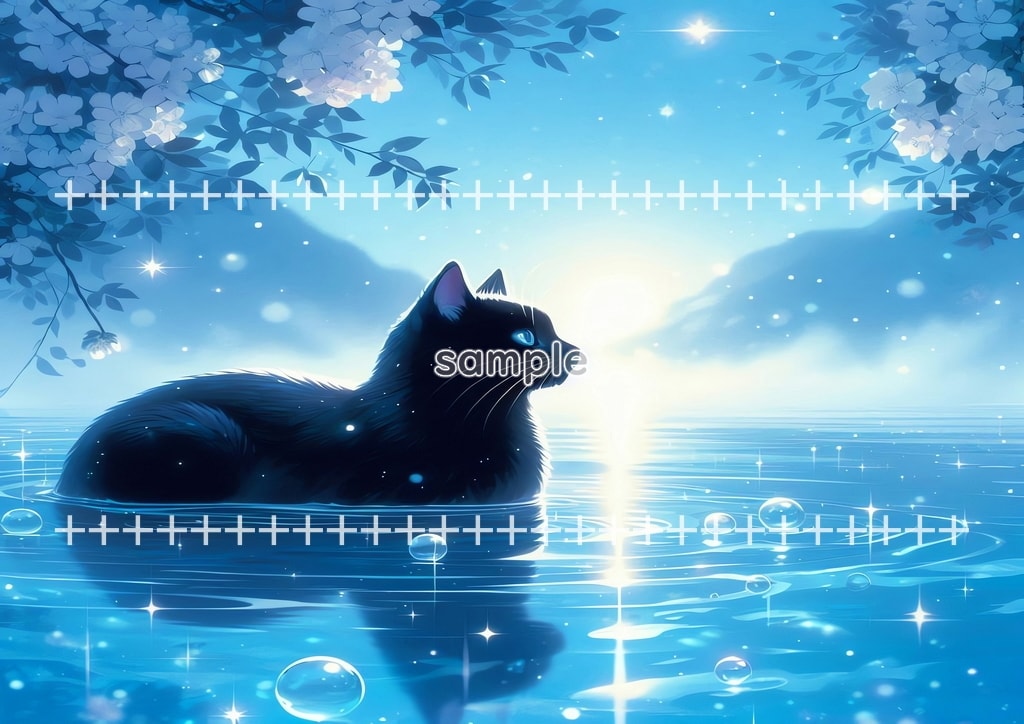 Bathing cat Original picture image material copyright free 66P Bathing_cat_03