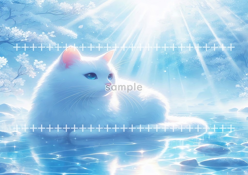 Bathing cat Original picture image material copyright free 66P Bathing_cat_07