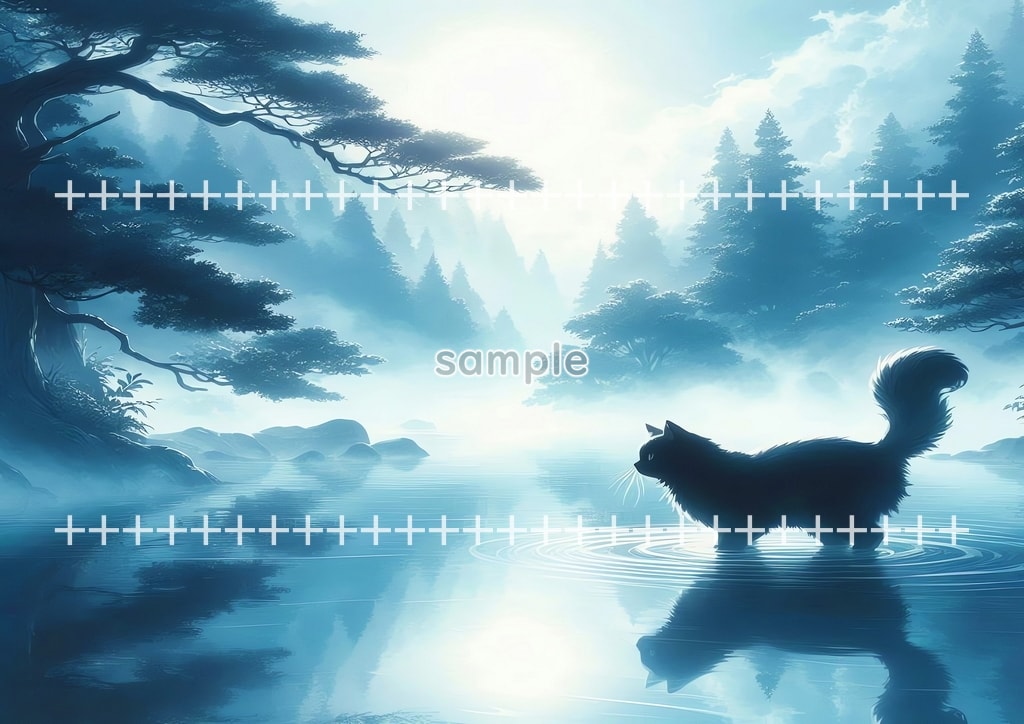 Bathing cat Original picture image material copyright free 66P Bathing_cat_08