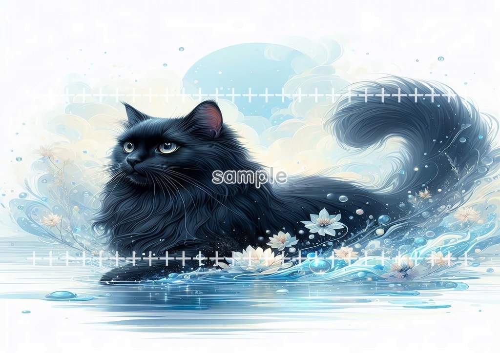 Bathing cat Original picture image material copyright free 66P Bathing_cat_13