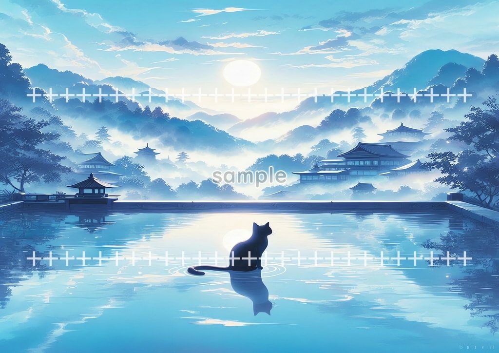 Bathing cat Original picture image material copyright free 66P Bathing_cat_19