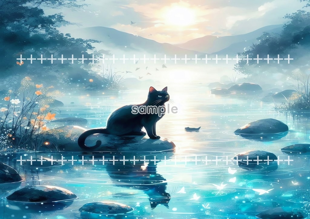 Bathing cat Original picture image material copyright free 66P Bathing_cat_21