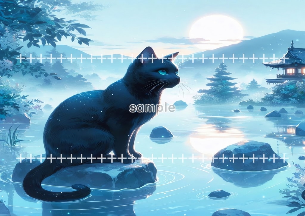 Bathing cat Original picture image material copyright free 66P Bathing_cat_22