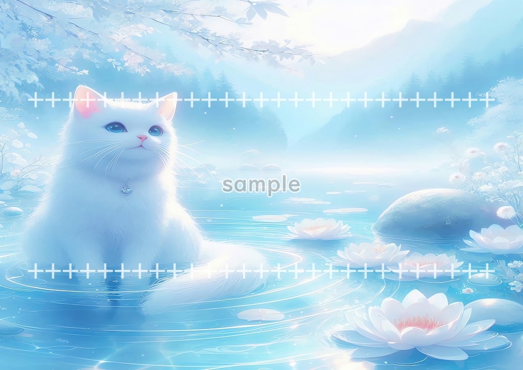 Bathing cat Original picture image material copyright free 66P Bathing_cat_23