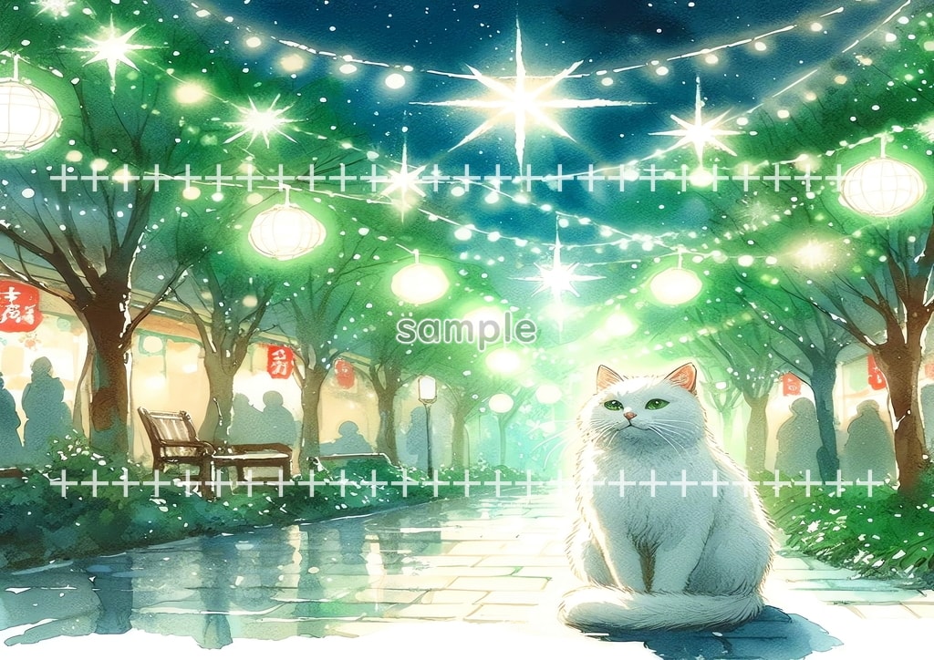 White cat christmas Original picture image material copyright free 74P White_cat_christmas_07