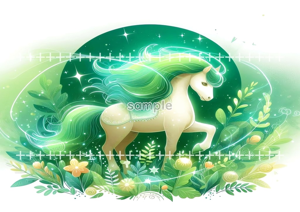 2026 Horse green Original picture image material copyright free 48P Horse_green_01