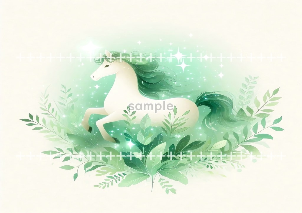 2026 Horse green Original picture image material copyright free 48P Horse_green_23