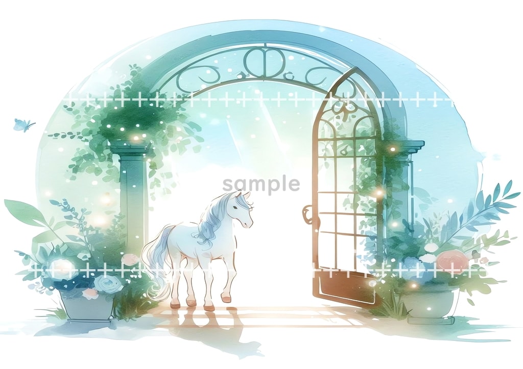 2026 Horse shrine Original picture image material copyright free 64P Horse_door_of_hope_01