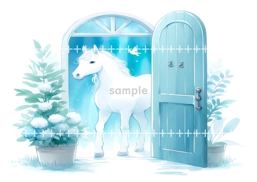 2026 Horse shrine Original picture image material copyright free 64P Horse_door_of_hope_04
