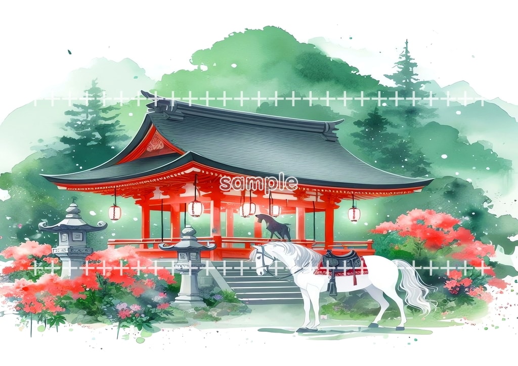 2026 Horse shrine Original picture image material copyright free 64P Horse_shrine_01