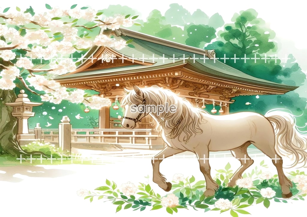 2026 Horse shrine Original picture image material copyright free 64P Horse_shrine_10