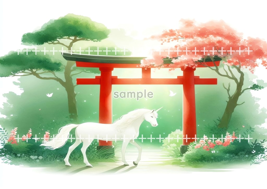 2026 Horse shrine Original picture image material copyright free 64P Horse_torii_01
