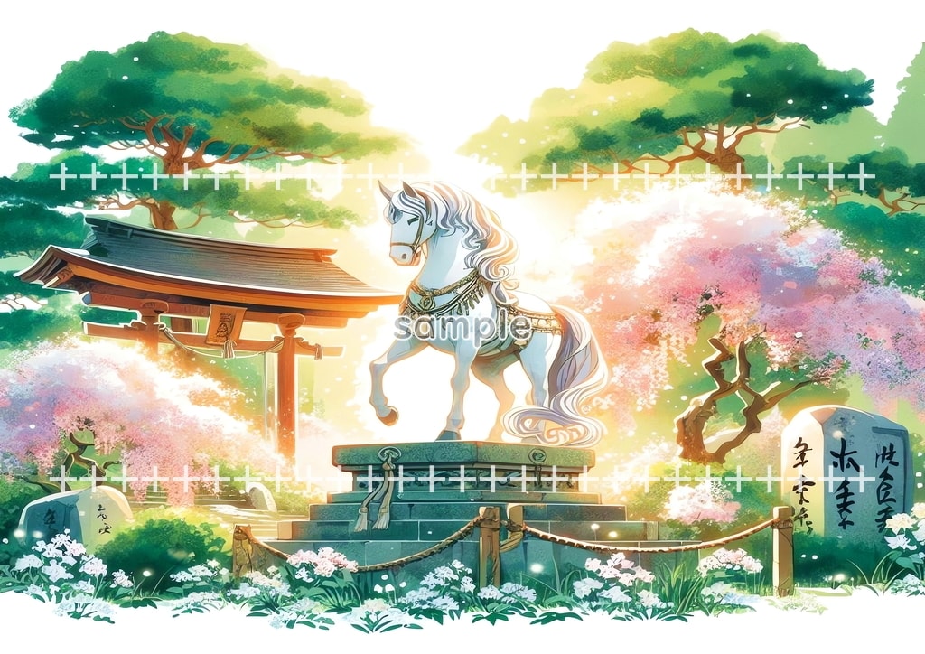 2026 Horse shrine Original picture image material copyright free 64P Horse_torii_02