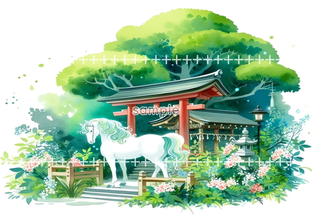 2026 Horse shrine Original picture image material copyright free 64P Horse_torii_06