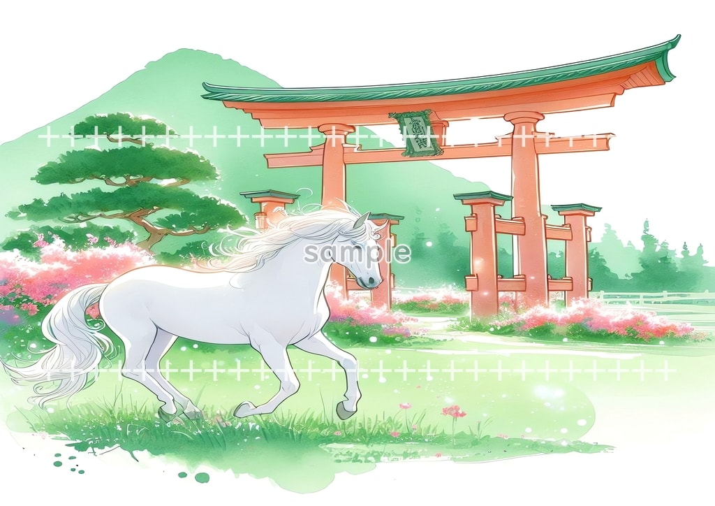 2026 Horse shrine Original picture image material copyright free 64P Horse_torii_07