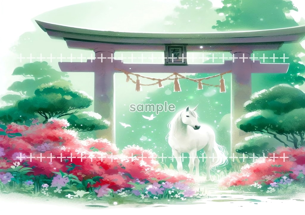 2026 Horse shrine Original picture image material copyright free 64P Horse_torii_09