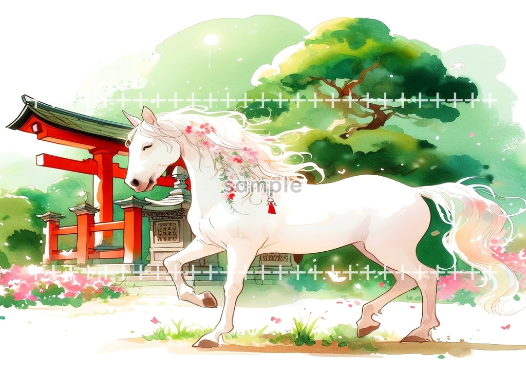 2026 Horse shrine Original picture image material copyright free 64P Horse_torii_10