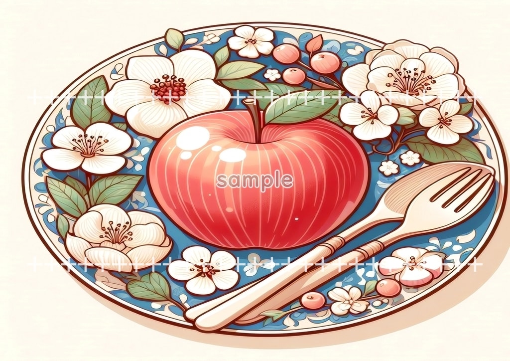 사과 원본 그림 디지털 아트 저작권 무료 이미지 소재 72P Apple_34