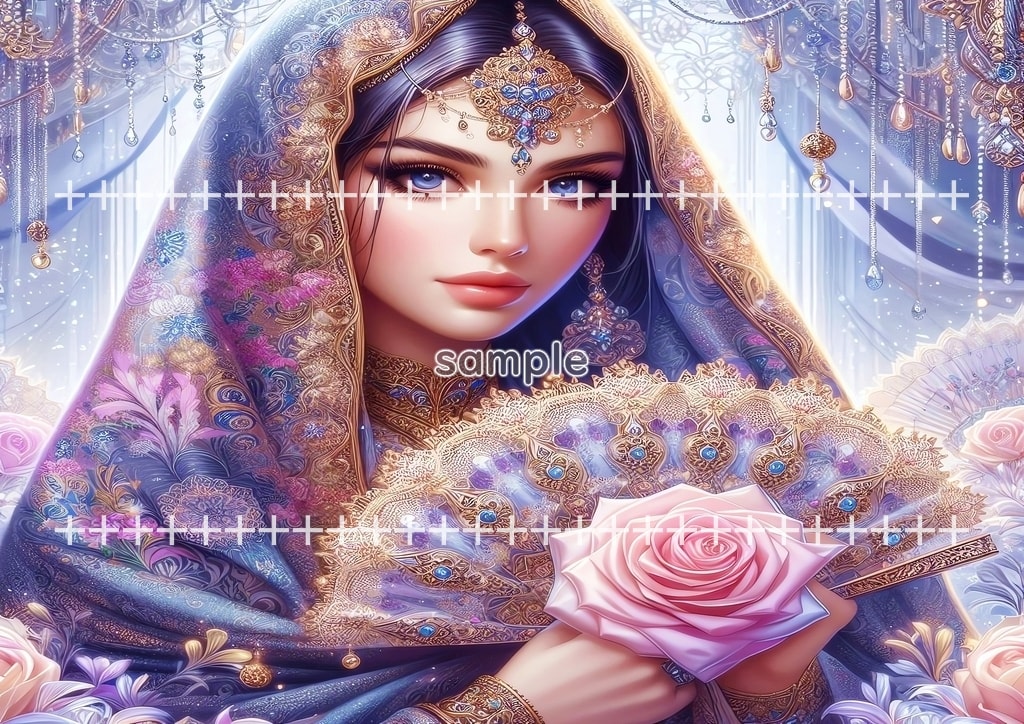 アラビアン･ビューティー 美女 オリジナル絵イラスト著作権フリー画像素材 46P Arabian_beauty_01