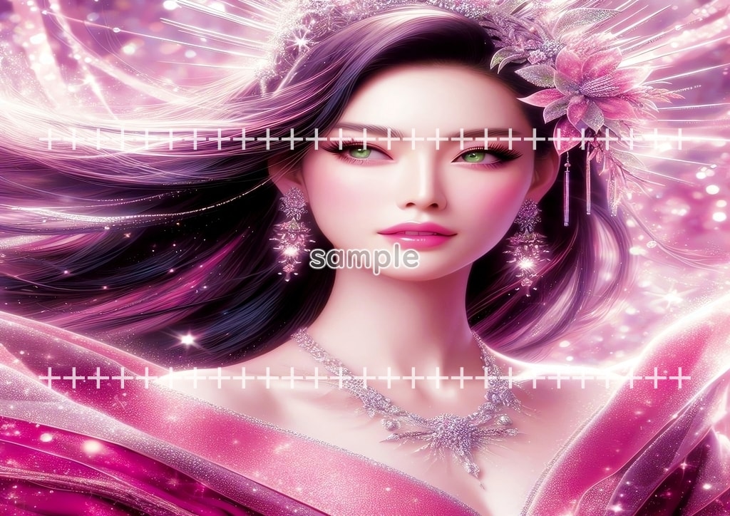 미녀 마젠타 드레스 원본 그림 디지털 아트 저작권 무료 이미지 소재 60P Beauty_magenta_dress_02