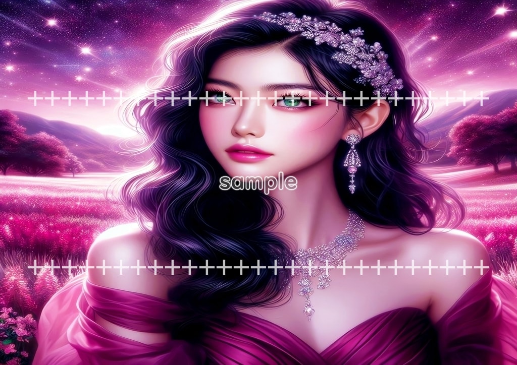 미녀 마젠타 드레스 원본 그림 디지털 아트 저작권 무료 이미지 소재 60P Beauty_magenta_dress_11