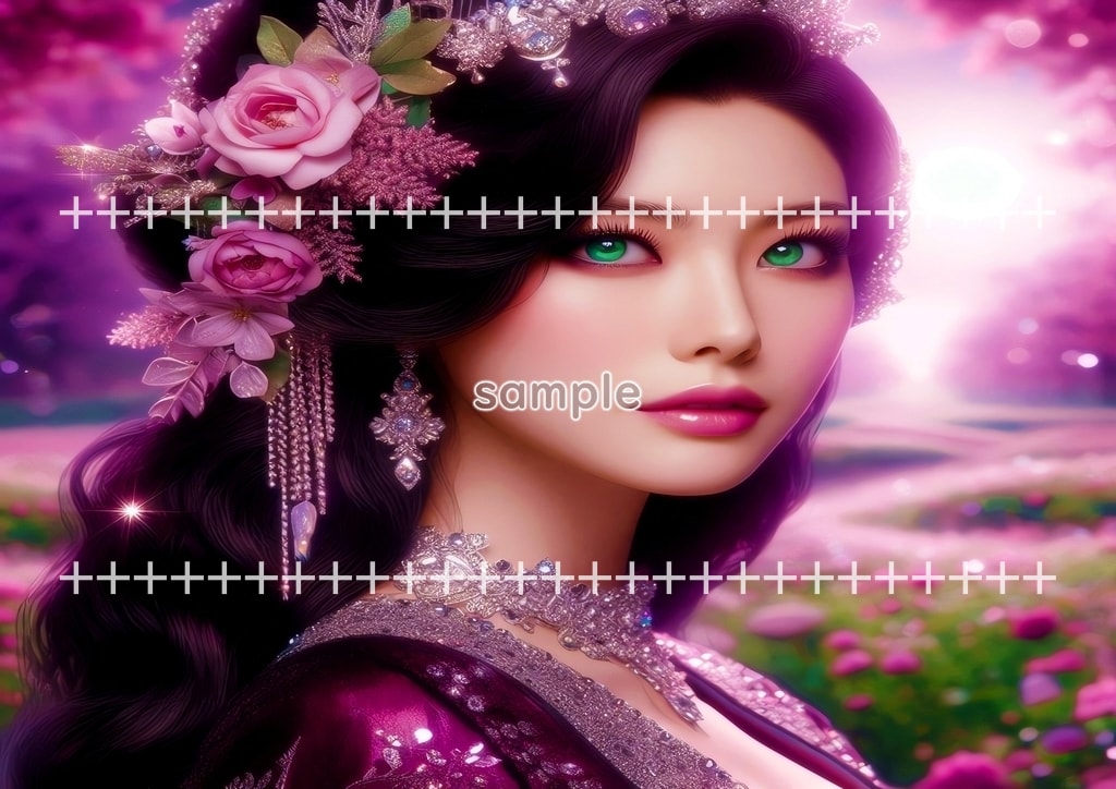 미녀 마젠타 드레스 원본 그림 디지털 아트 저작권 무료 이미지 소재 60P Beauty_magenta_dress_14