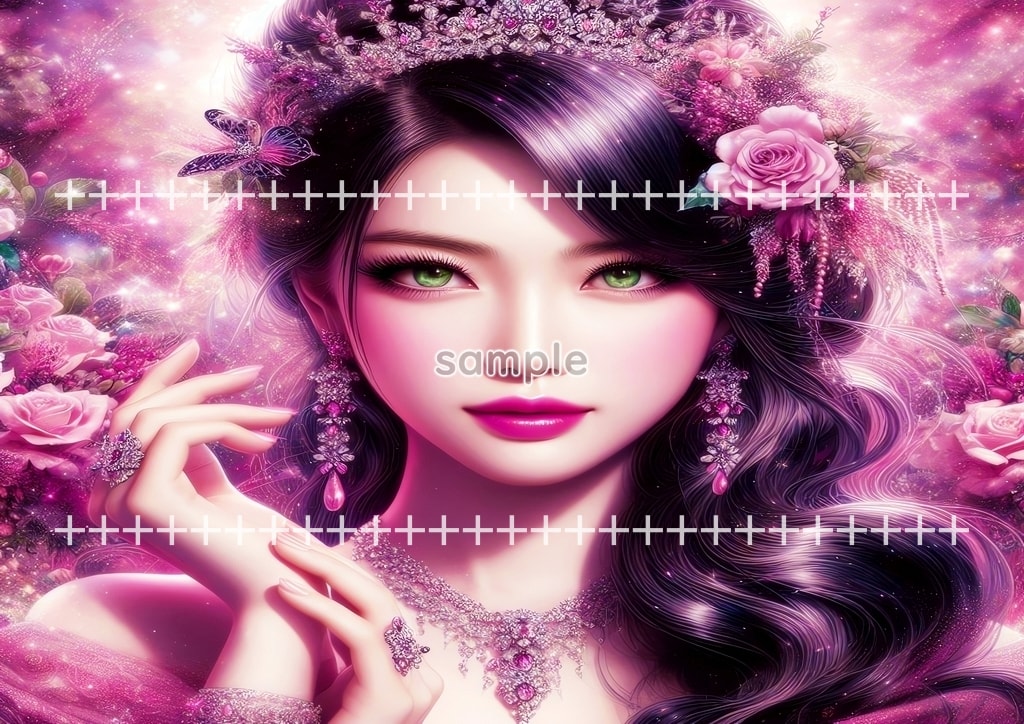 미녀 마젠타 드레스 원본 그림 디지털 아트 저작권 무료 이미지 소재 60P Beauty_magenta_dress_18