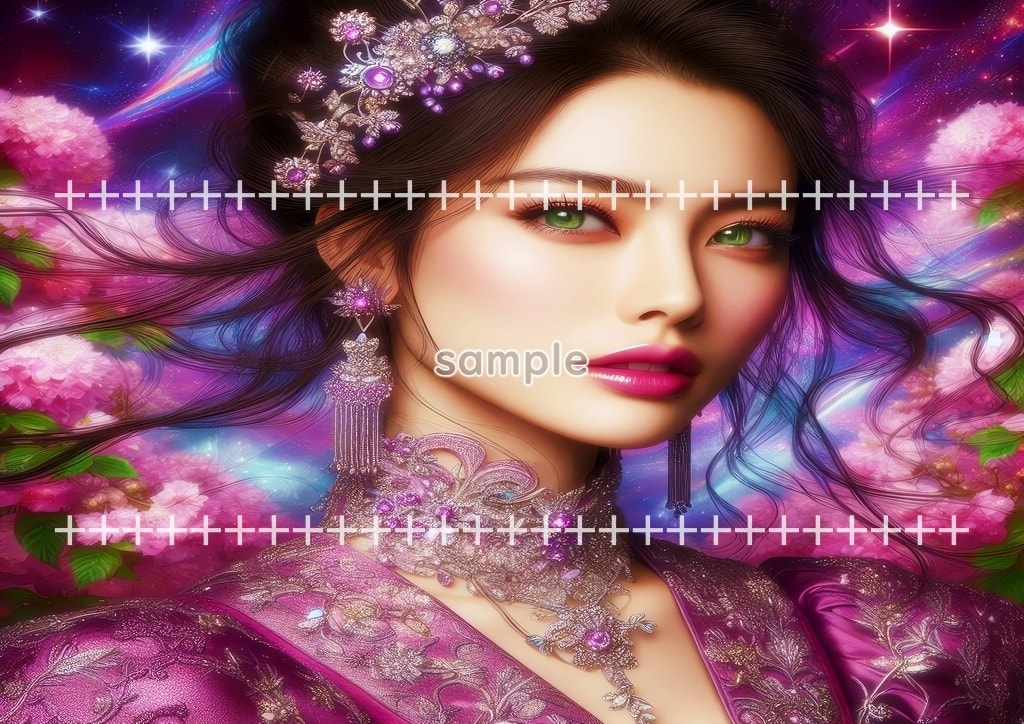 미녀 마젠타 드레스 원본 그림 디지털 아트 저작권 무료 이미지 소재 60P Beauty_magenta_dress_23