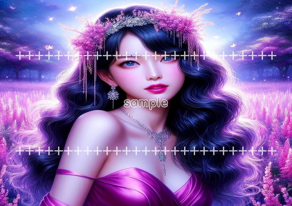 미녀 마젠타 드레스 원본 그림 디지털 아트 저작권 무료 이미지 소재 60P Beauty_magenta_dress_26