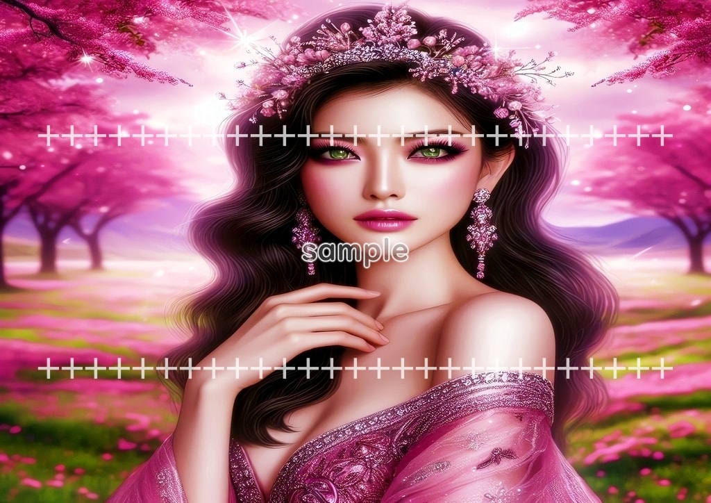 미녀 마젠타 드레스 원본 그림 디지털 아트 저작권 무료 이미지 소재 60P Beauty_magenta_dress_28