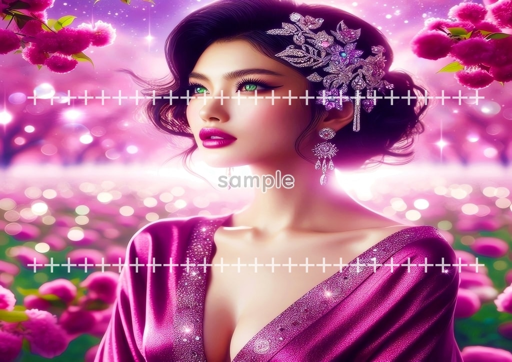 미녀 마젠타 드레스 원본 그림 디지털 아트 저작권 무료 이미지 소재 60P Beauty_magenta_dress_29