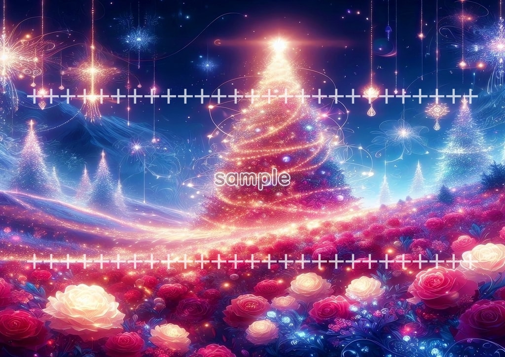 クリスマスツリー 01 オリジナル絵イラスト著作権フリー画像素材 46P Christmas_tree_01_001