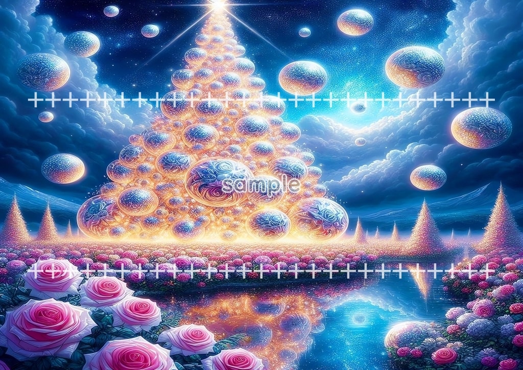 クリスマスツリー 01 オリジナル絵イラスト著作権フリー画像素材 46P Christmas_tree_01_003