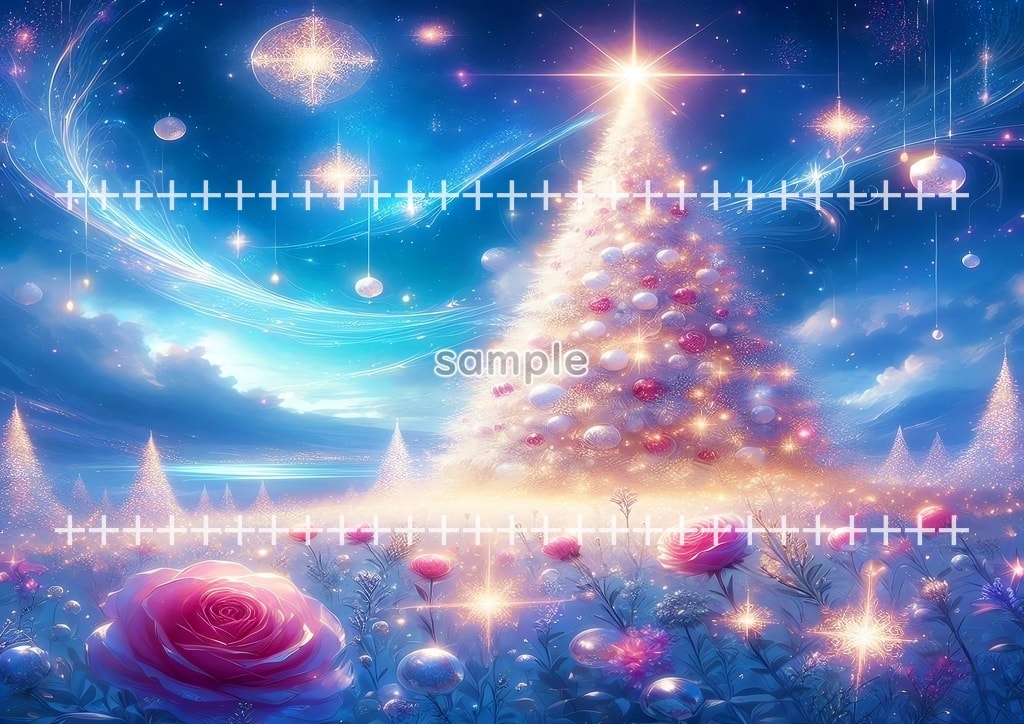 クリスマスツリー 01 オリジナル絵イラスト著作権フリー画像素材 46P Christmas_tree_01_004