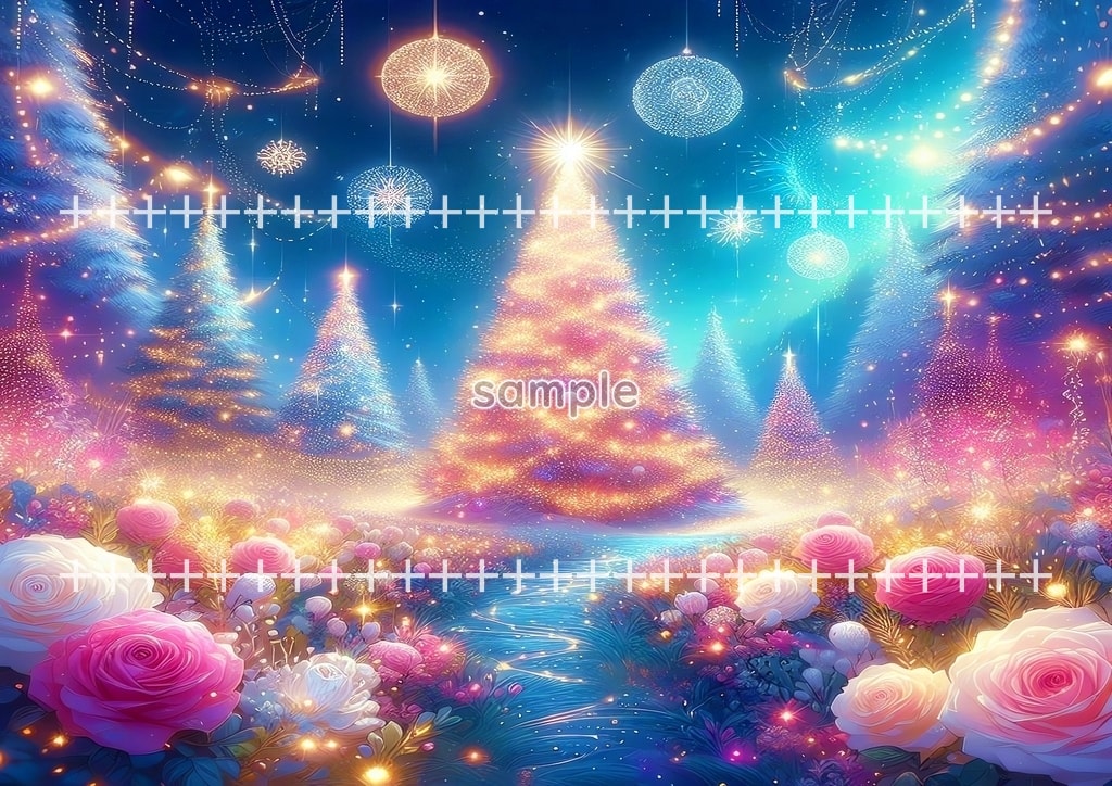 クリスマスツリー 01 オリジナル絵イラスト著作権フリー画像素材 46P Christmas_tree_01_006