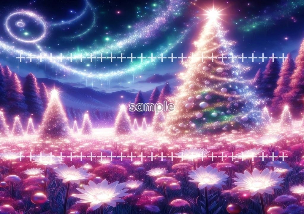 クリスマスツリー 01 オリジナル絵イラスト著作権フリー画像素材 46P Christmas_tree_01_008