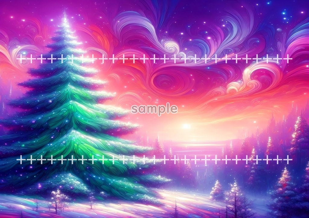 クリスマスツリー 01 オリジナル絵イラスト著作権フリー画像素材 46P Christmas_tree_01_010