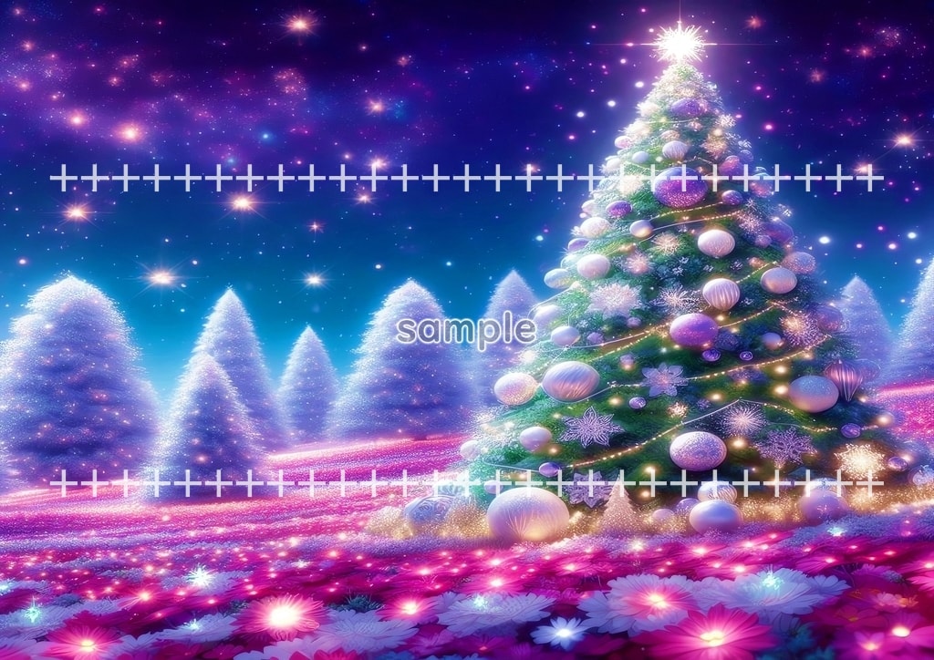 クリスマスツリー 01 オリジナル絵イラスト著作権フリー画像素材 46P Christmas_tree_01_011