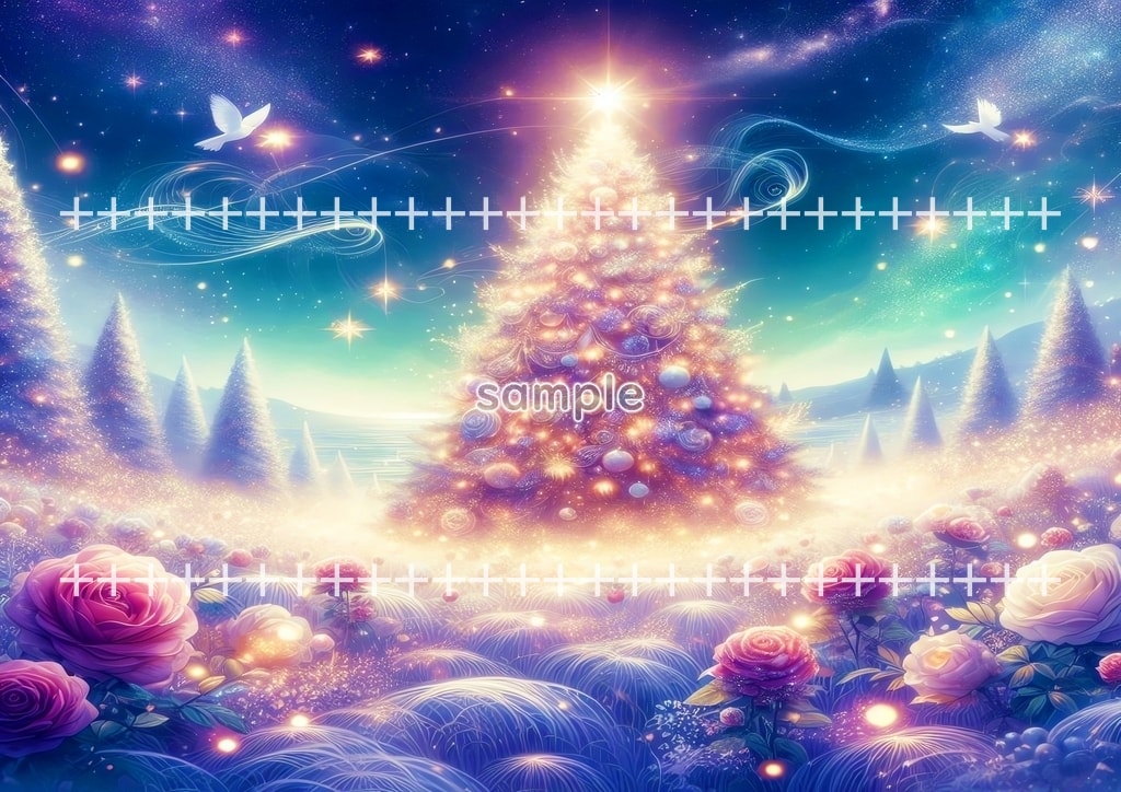 クリスマスツリー 01 オリジナル絵イラスト著作権フリー画像素材 46P Christmas_tree_01_015