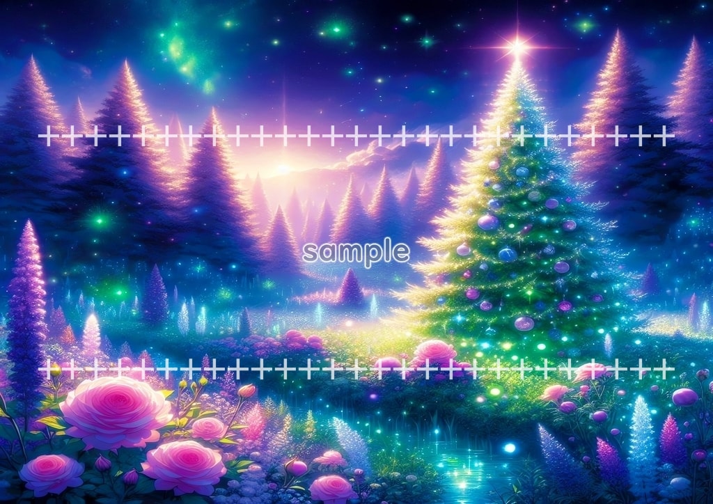 クリスマスツリー 01 オリジナル絵イラスト著作権フリー画像素材 46P Christmas_tree_01_017