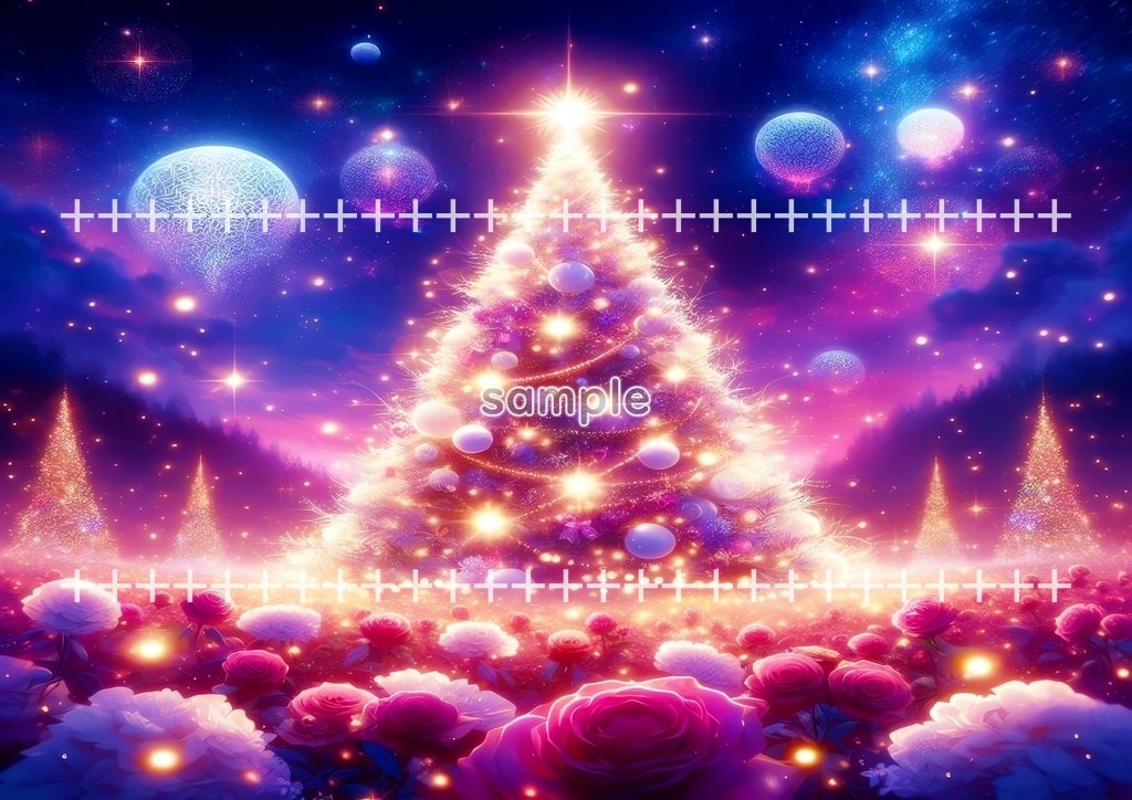 クリスマスツリー 01 オリジナル絵イラスト著作権フリー画像素材 46P Christmas_tree_01_018