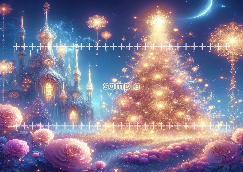 クリスマスツリー 02 オリジナル絵イラスト著作権フリー画像素材 46P Christmas_tree_02_025