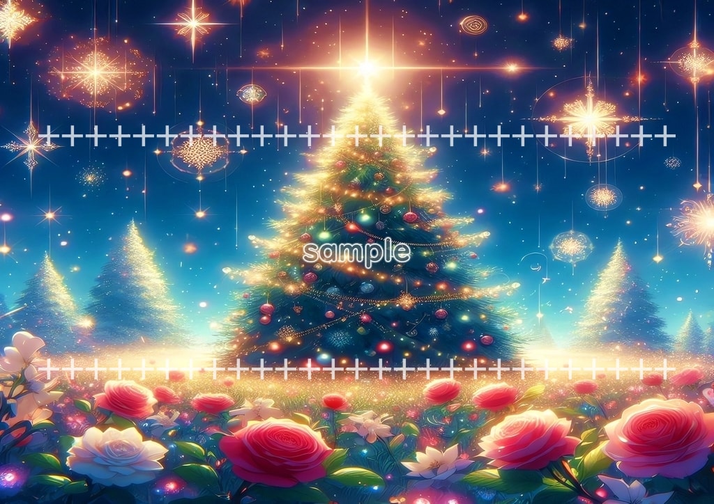 クリスマスツリー 02 オリジナル絵イラスト著作権フリー画像素材 46P Christmas_tree_02_026