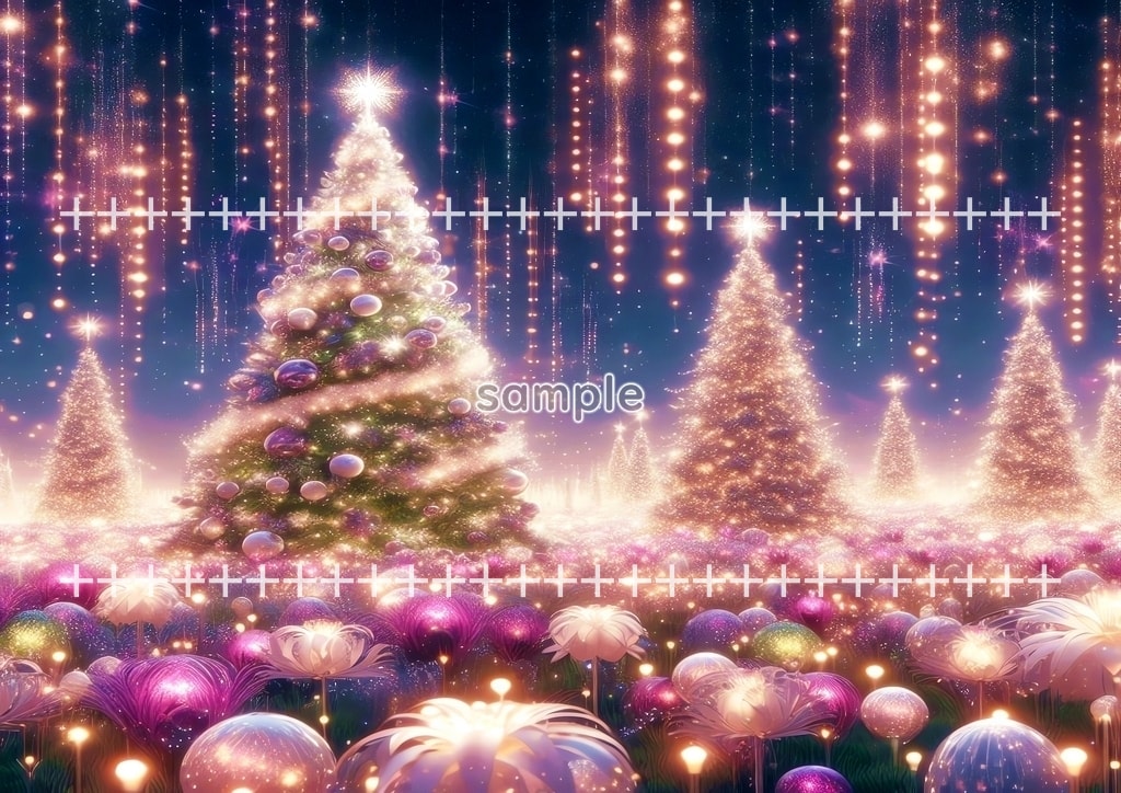 クリスマスツリー 02 オリジナル絵イラスト著作権フリー画像素材 46P Christmas_tree_02_027