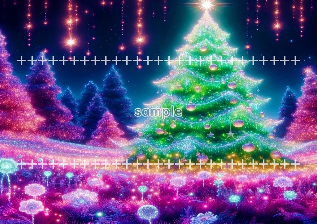 クリスマスツリー 02 オリジナル絵イラスト著作権フリー画像素材 46P Christmas_tree_02_030