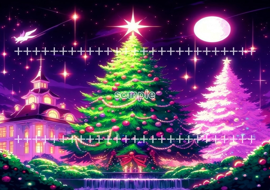 크리스마스 트리 심플한 01 원본 그림 디지털 아트 저작권 무료 이미지 소재 48P Christmas_tree_simple_01_04