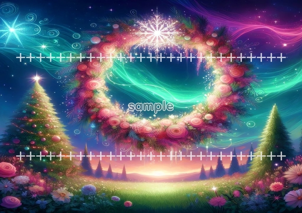 Coronas de Navidad 01 Pinturas originales Arte digital Sin derechos de autor Materiales artísticos 40P Christmas_wreath_01_18