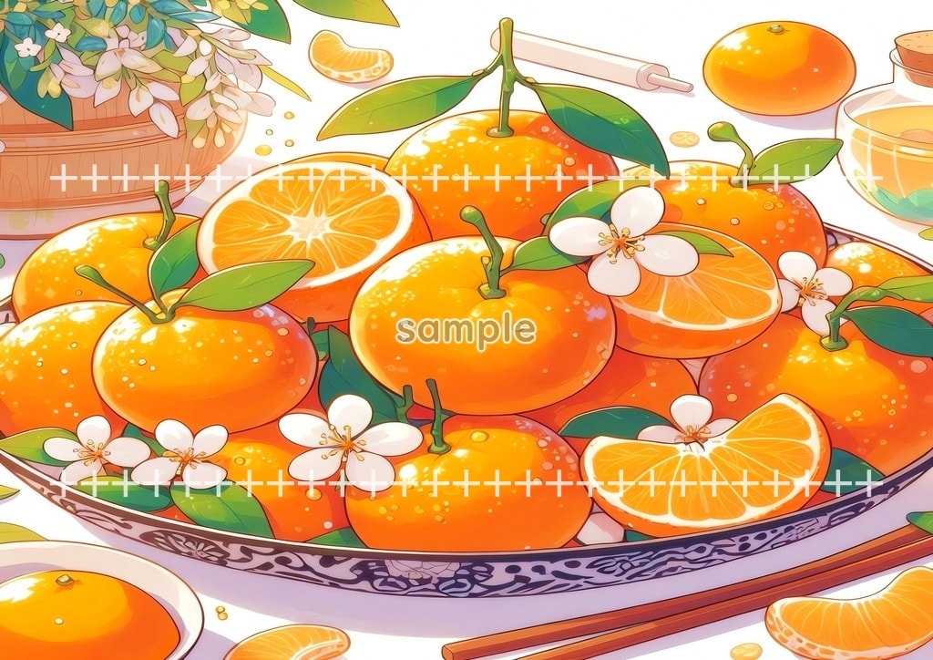 귤 원본 그림 디지털 아트 저작권 무료 이미지 소재 54P Citrus_13