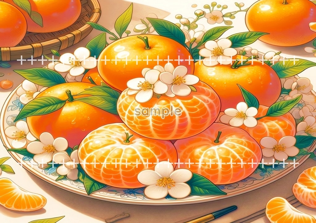 귤 원본 그림 디지털 아트 저작권 무료 이미지 소재 54P Citrus_27